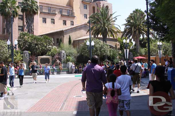 But the walls have been pushed back on the other side, so now Tower is using its regular entrance and Fastpass is back.