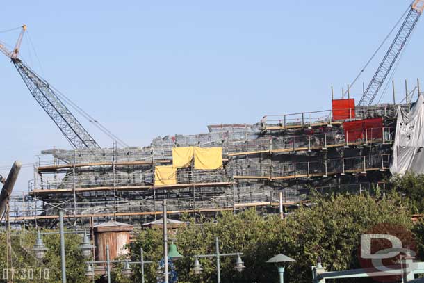 A shot of the rock work from the parade route.