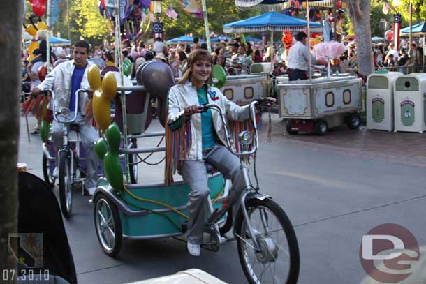 Was held up as the Street Party crew was exiting Main Street.