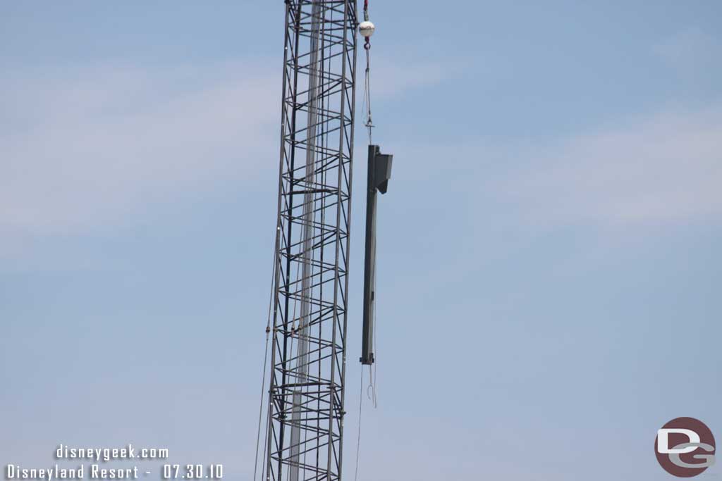 More steel being lowered into place for Cars Land