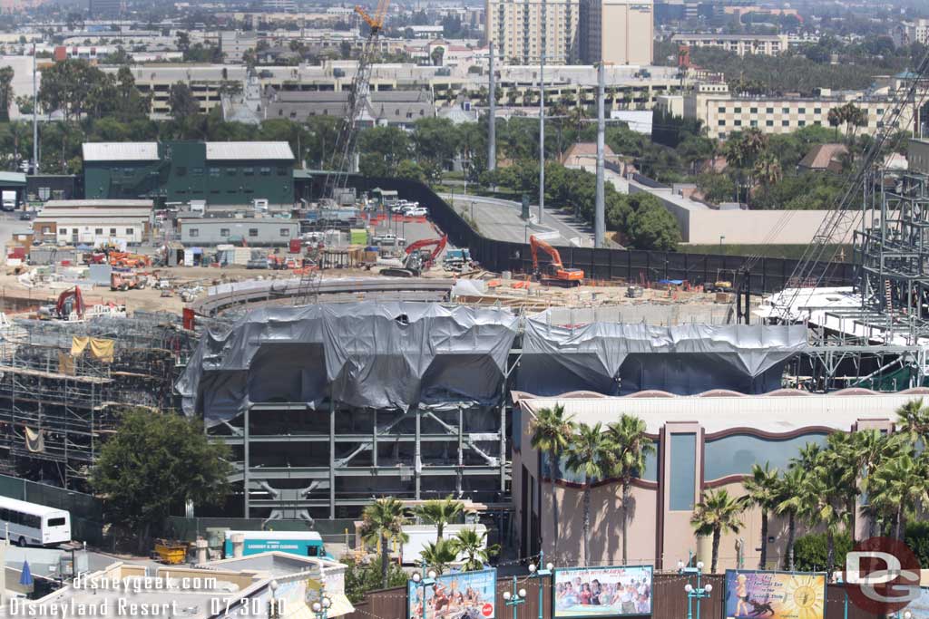 The side by side track is making its way around the curve.