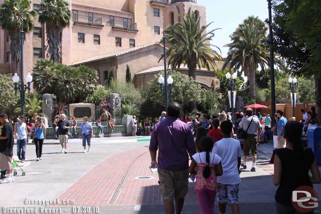 But the walls have been pushed back on the other side, so now Tower is using its regular entrance and Fastpass is back.