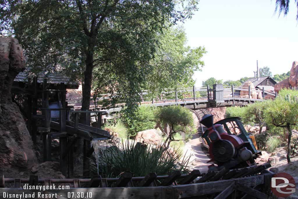 Over at Big Thunder the sound was really off.. the train was around the corner as it just started playing.