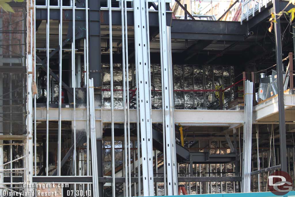 Stairs are now visible inside the building to get to the second level offices/spaces.