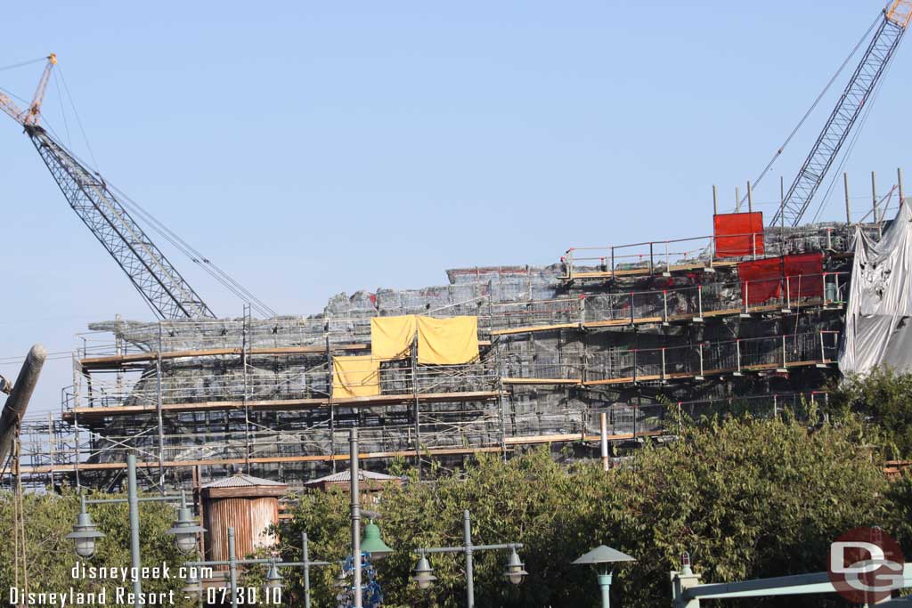 A shot of the rock work from the parade route.