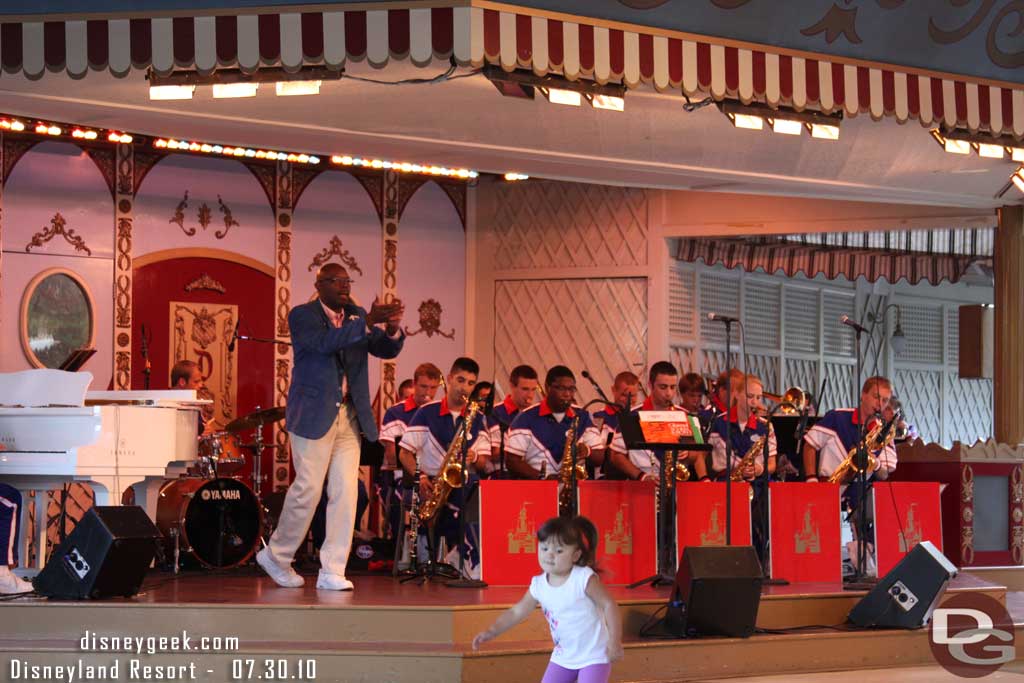 The All American College Band and the swing party.  Notice the child in the foreground.  She was out there for several songs and dancing away. 