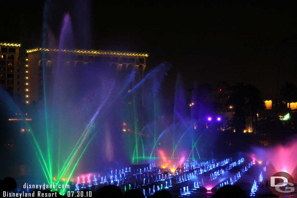 From the hill near Sreamins launch area.  From here the fountains looked great but the screen was not really visible.