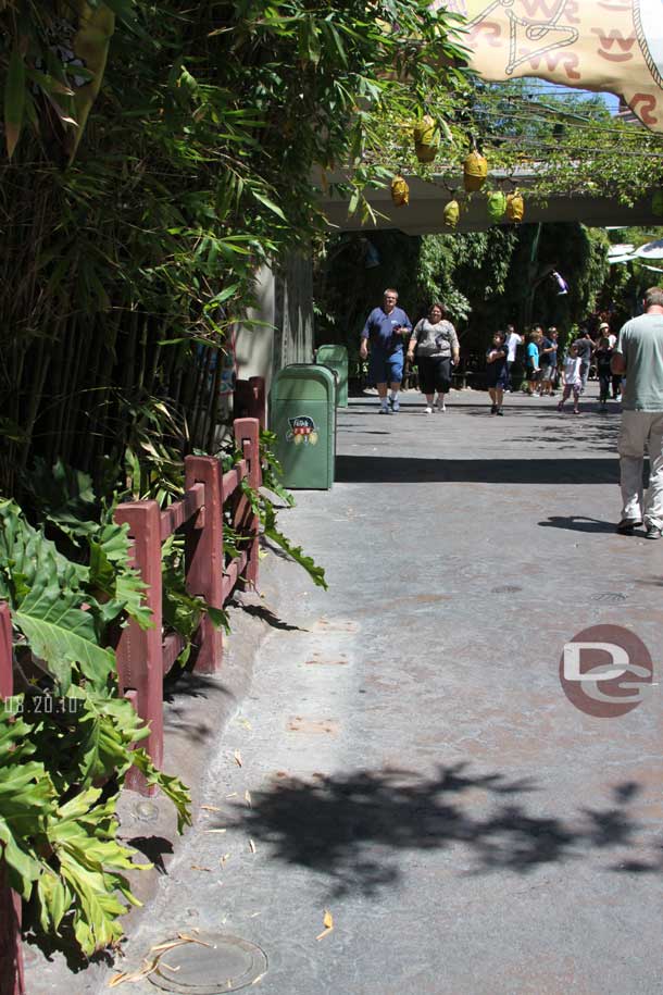 Heading into the Farm area noticed the seats have been removed along the walk way.