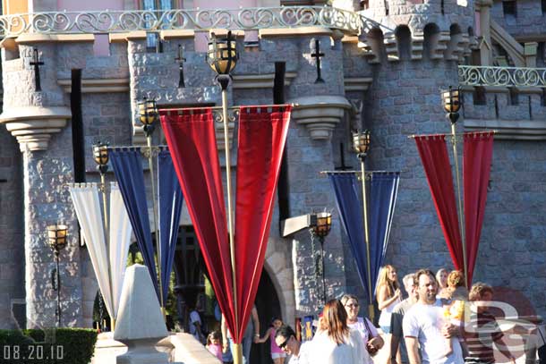 New banners in front of the castle