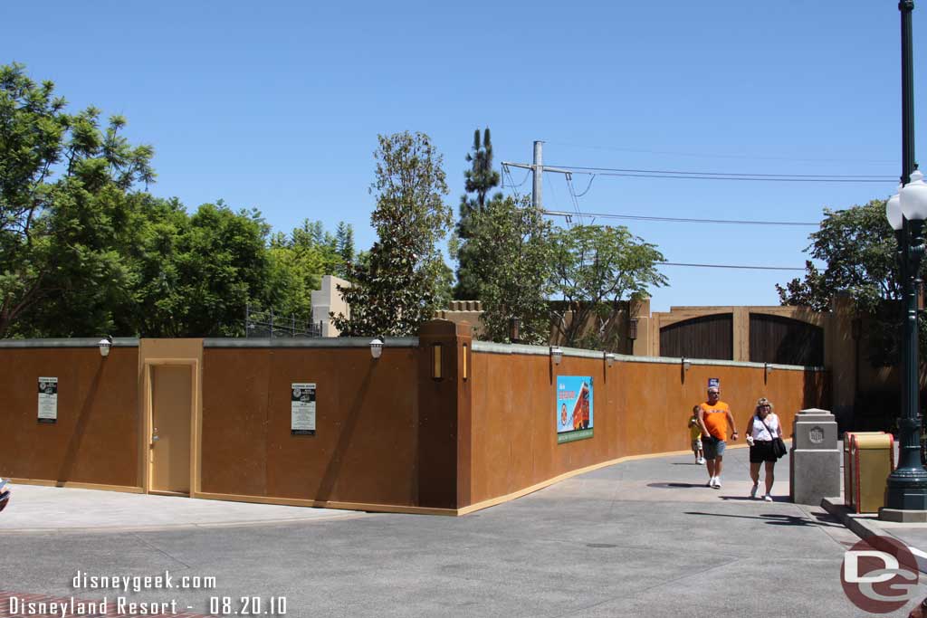 The walls have been expanded in the area between Tower and the Hyperion.  Wonder if a permanent curb is going in or something else.