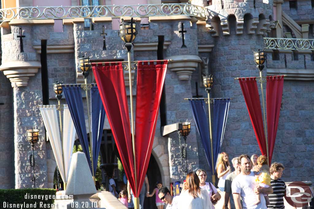 New banners in front of the castle