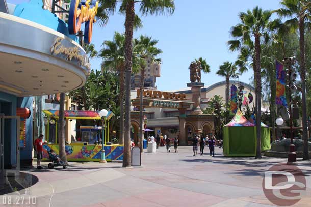 Most of Glow Fest has been removed.  But one of the drink stands is now in the Sunshine Plaza