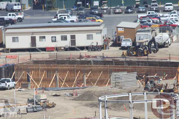 But now there are columns as well as the wall forms in the tire pit.