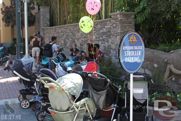 The nice new sitting area is now stroller parking for a few weeks