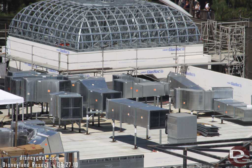 The duct work is slowly taking shape on the roof.