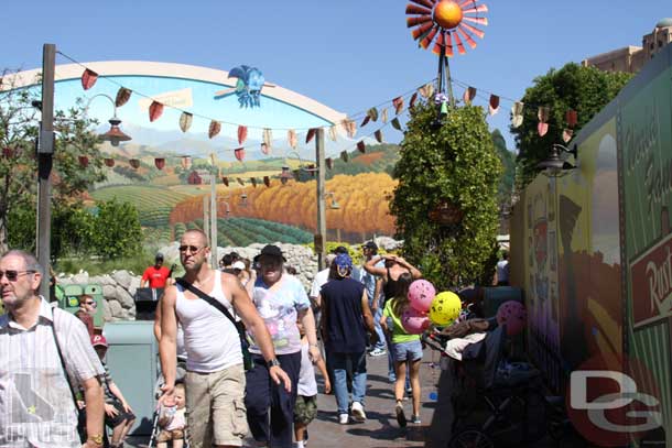 The walkway to Bugs and Tower of Terror is fairly narrow now.