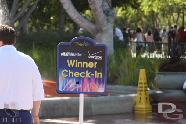 Signs and CMs to direct you to the checkin area for the contest.