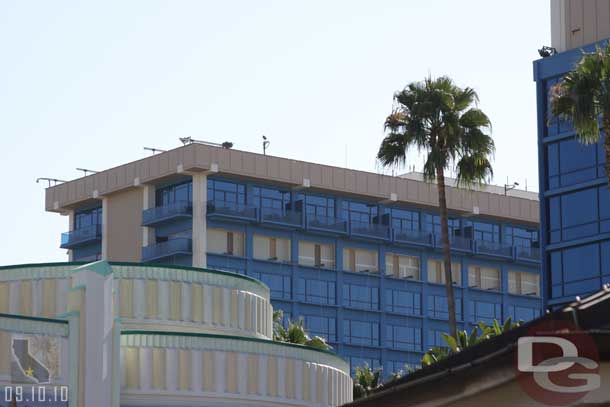 Work on the Wonder tower is moving along.  Looks like the top and side rooms will keep their balconies.