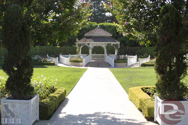 The wedding courtyard is still intact.