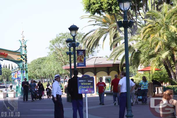 Another sign for the contest checkin out at Downtown Disney.