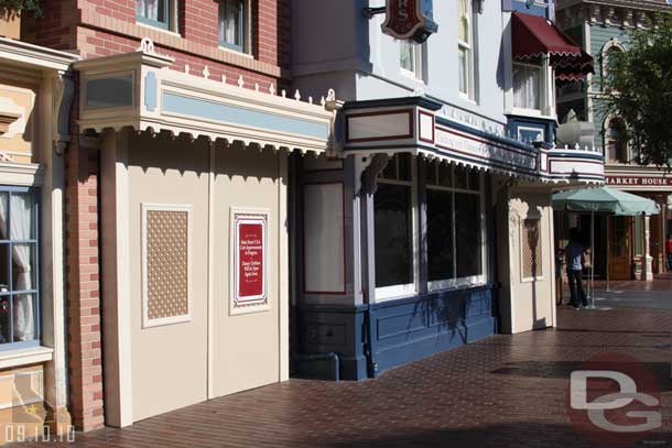 The window is now closed off too as work on the Disney Clothiers continues.