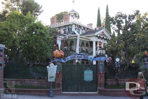 Haunted Mansion is closed for the transition, it reopens next Friday.