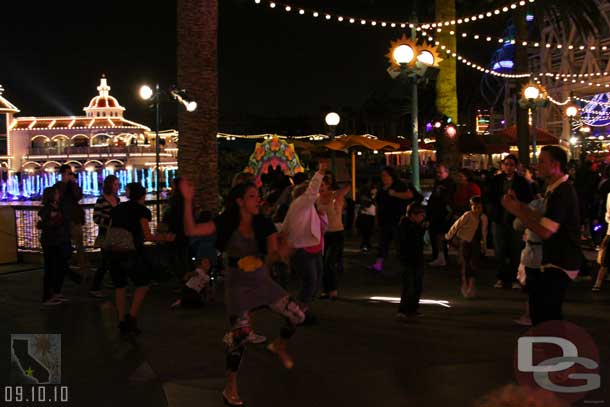 A dance floor in the center of the Pier.