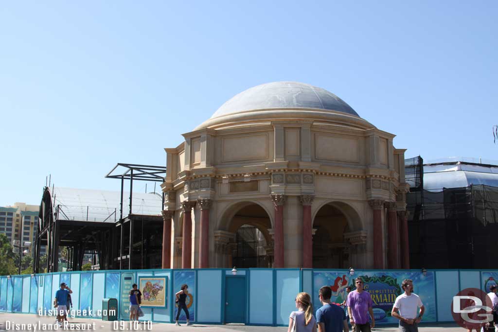 A look over at the Little Mermaid work.