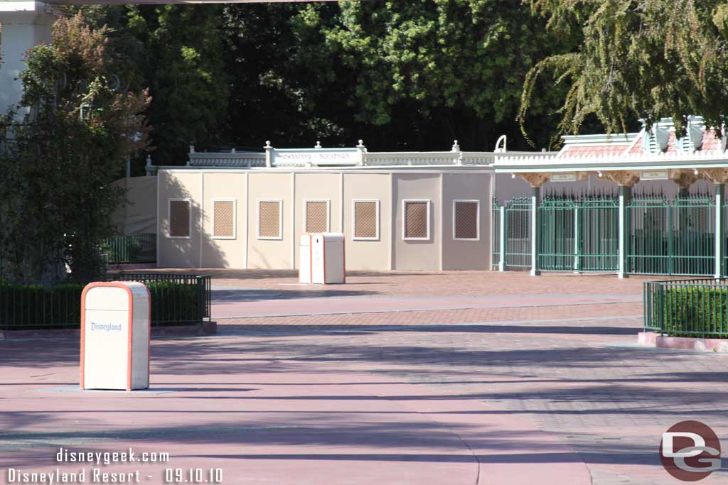 Some walls at Disneyland, the News Stand was closed.