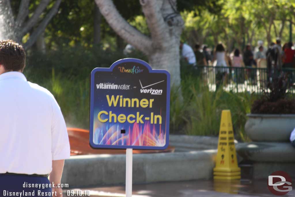 Signs and CMs to direct you to the checkin area for the contest.