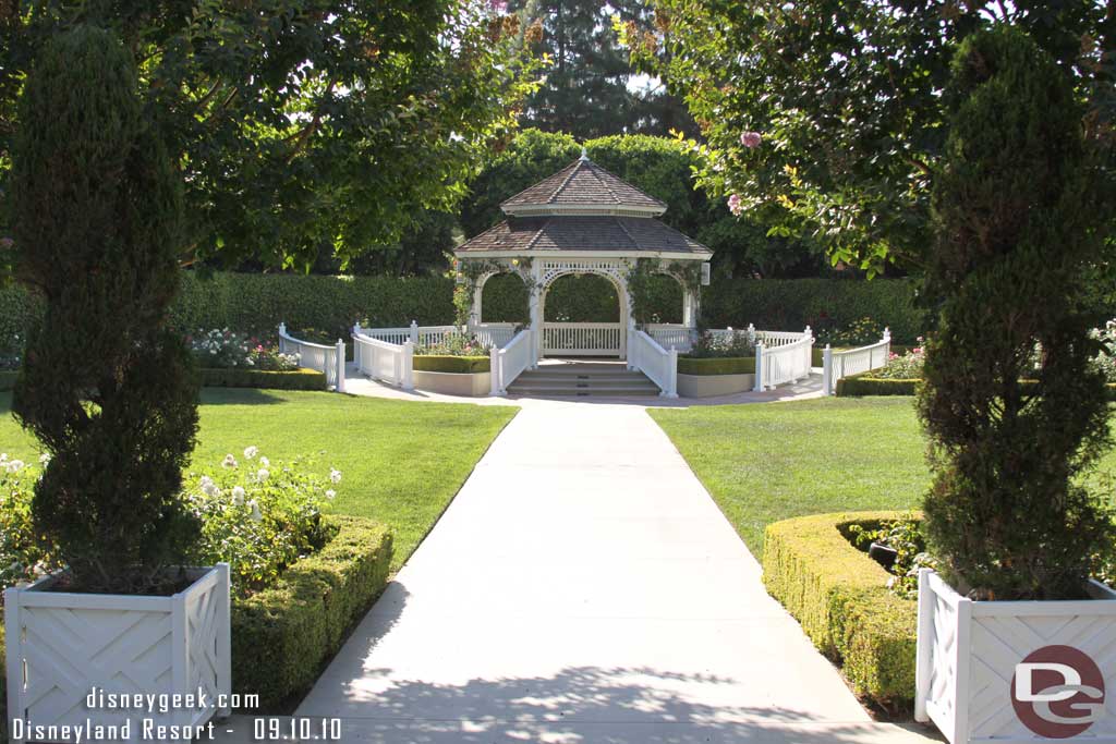 The wedding courtyard is still intact.