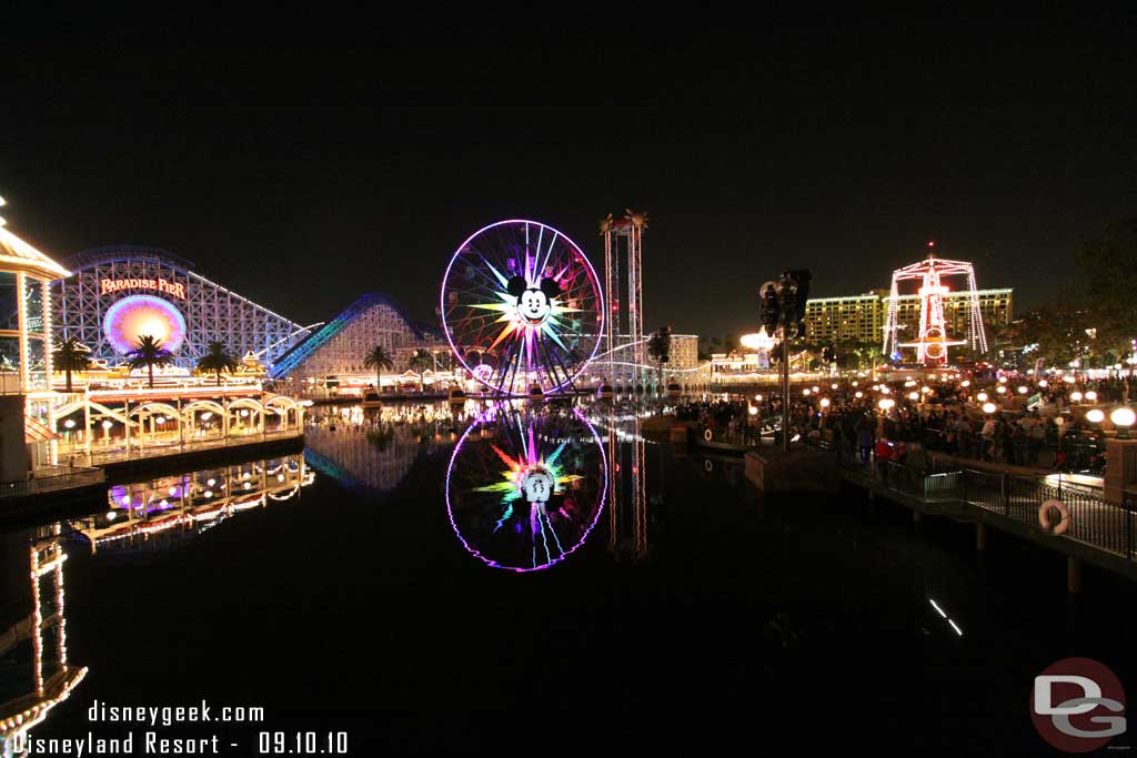 Where I stood for the show this time around, on the bridge.