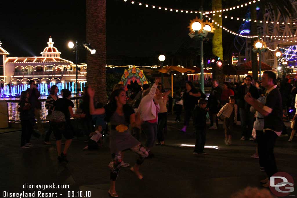 A dance floor in the center of the Pier.