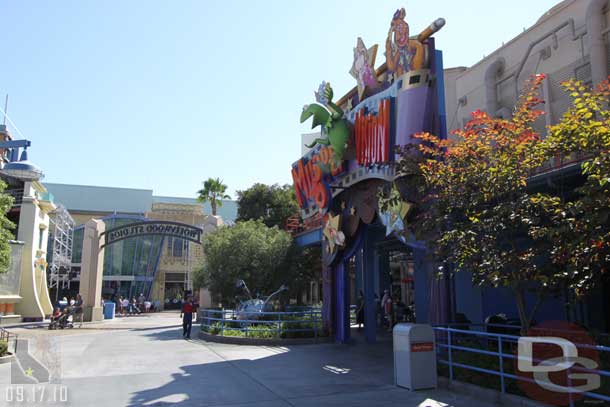 Nothing is in front of Muppets.  Everything is on the main street or in front of Monsters.