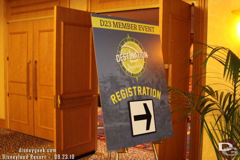 Registration was in the lobby of the Grand Ballroom