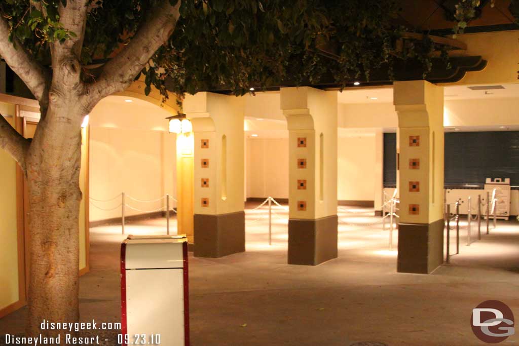 The lockers, restroom, and old stroller location are all still accessible for the time being.