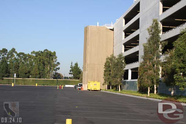 Parked the car and headed for the Disneyland Hotel.  A better shot than I normally have of the work on the far side of the garage