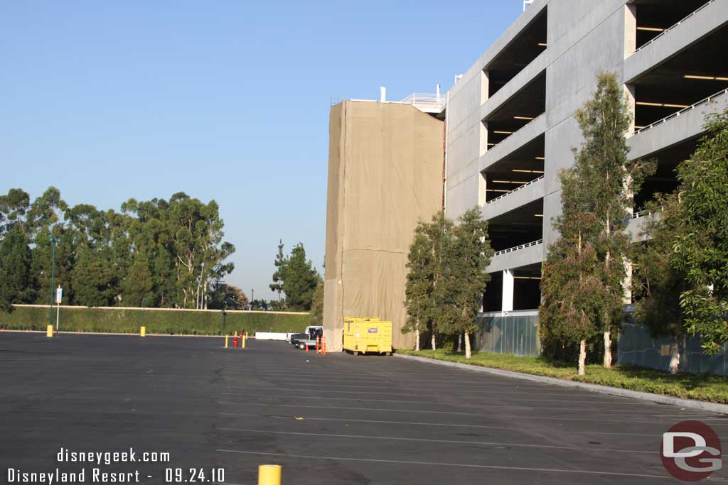 Parked the car and headed for the Disneyland Hotel.  A better shot than I normally have of the work on the far side of the garage