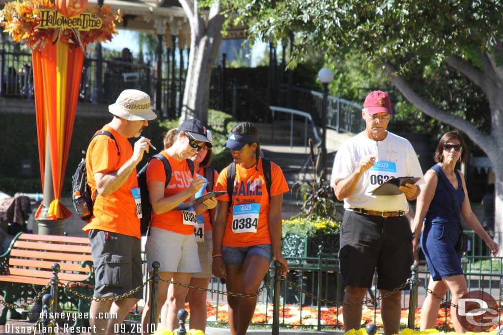 More people on the hunt.. looks like they were counting words or characters on the dedication plaque.