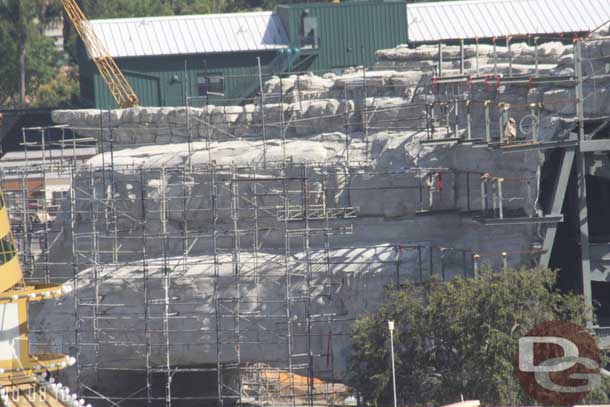 Over to Cars Land rock work.