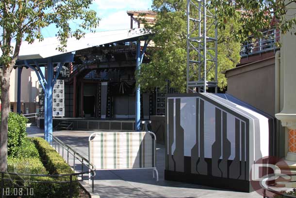 The stage area has had all the seating removed.