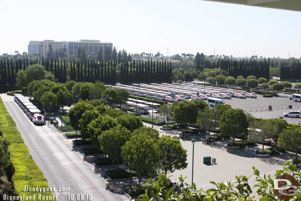 Looking down at the Tram stop..