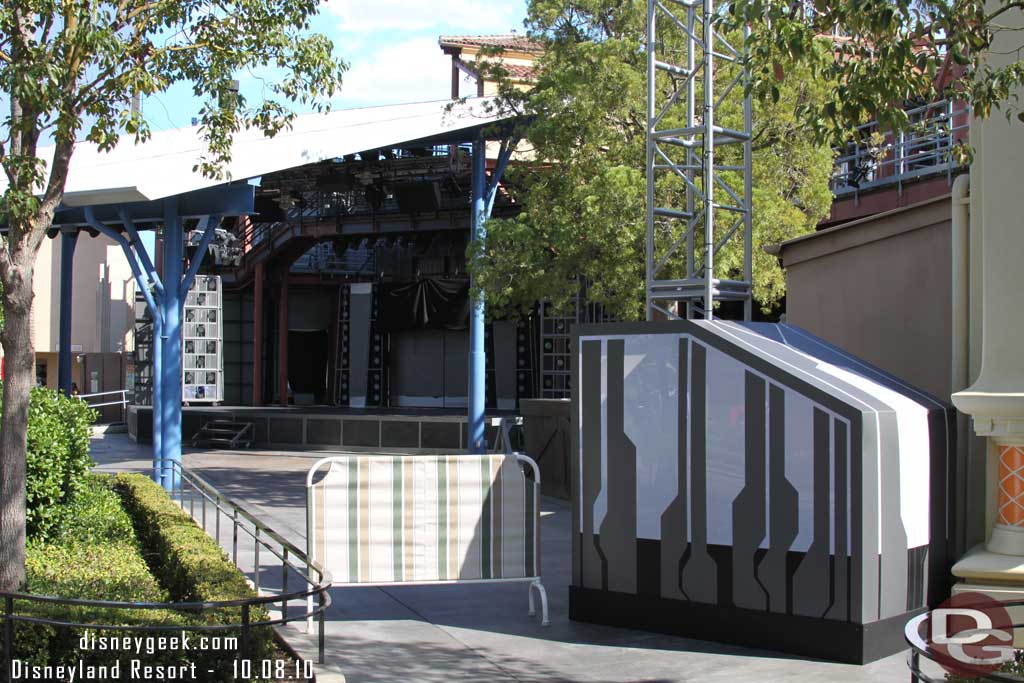 The stage area has had all the seating removed.