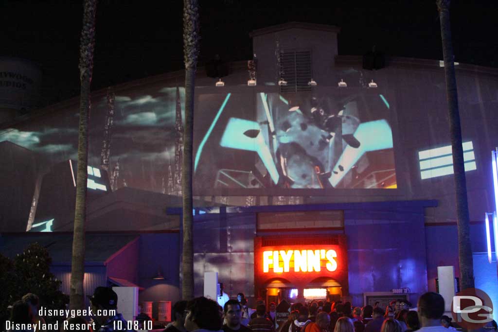 The event makes use of a lot of projectors on the buildings.