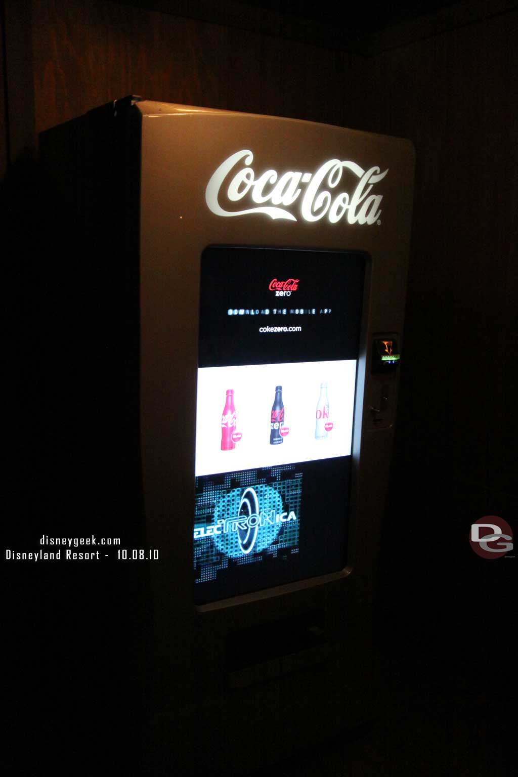 There is a Coke vending machine nearby too.