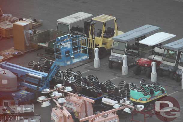 Some of the old cars backstage (anyone know are they just repainting/doing these or are there new ones for Goofys Flight School)