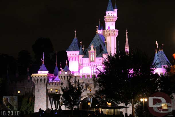 The lights on the castle looked really bright/white tonight.  We did not go over to investigate but snapped a couple pictures on the way.