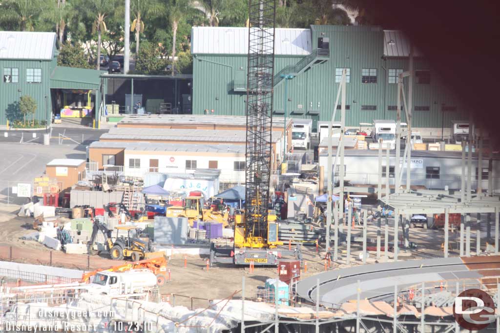 The steel is slowly making its way around Cars Land.