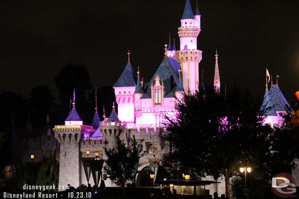 The lights on the castle looked really bright/white tonight.  We did not go over to investigate but snapped a couple pictures on the way.