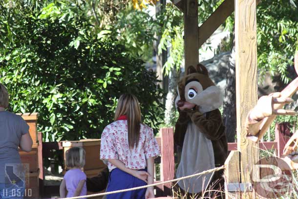 Chip and Dale were out for photos